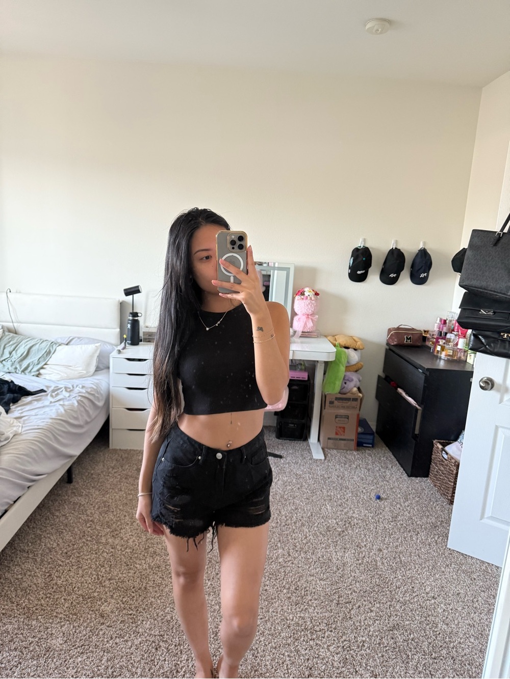 Distressed shorts